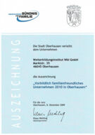 Auszeichnung Familienfreundlichkeit